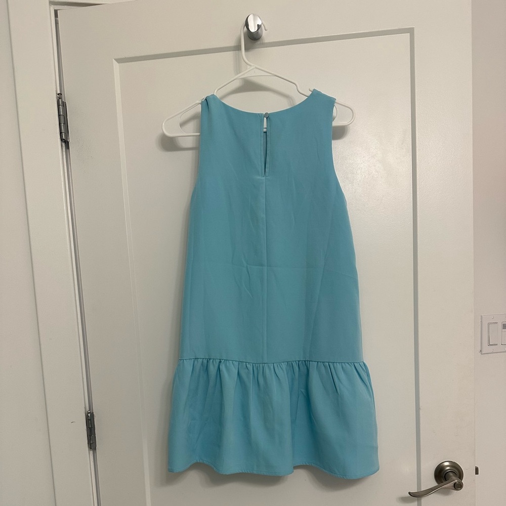 Light Blue Peplum Mini Dress - Picture 2 of 2